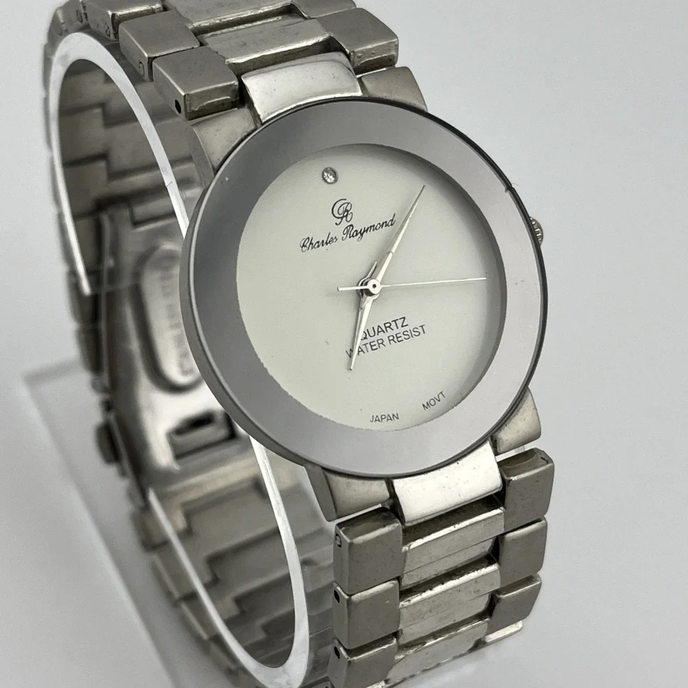 Charles Raymond Watch Men‎ 33mm Case Silver 7.75